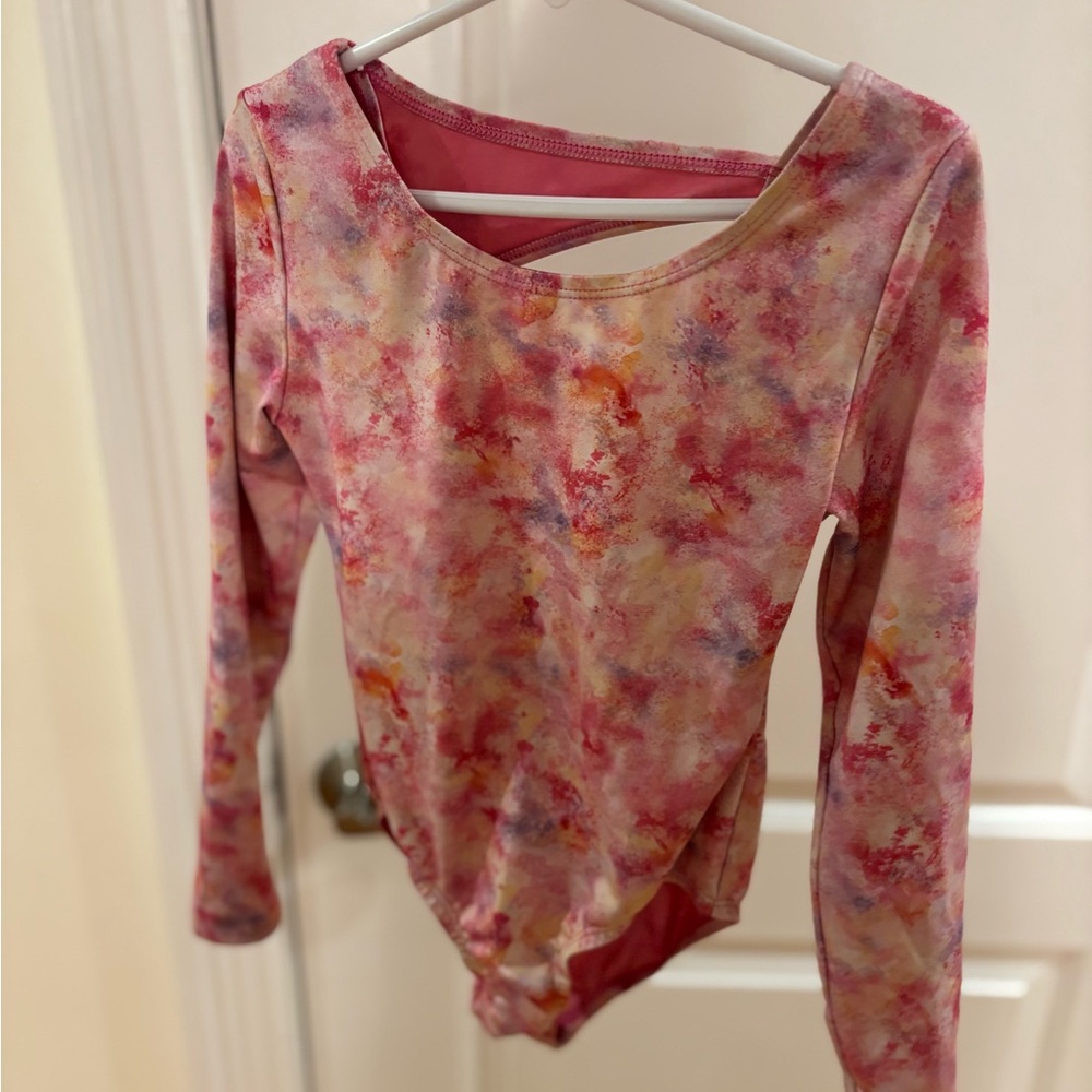 Cat & Jack Pink and Red Tie-Dye Bodysuit